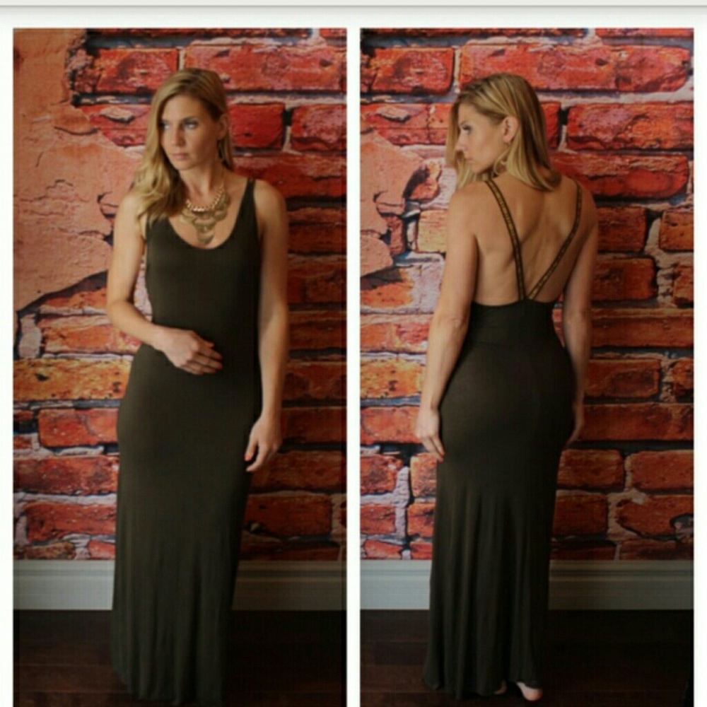 Olive green maxi